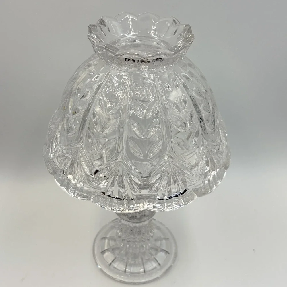 Fairy Lamp  Fifth‎ Avenue Portico Pattern Candle Holder Crystal Clear 9.25